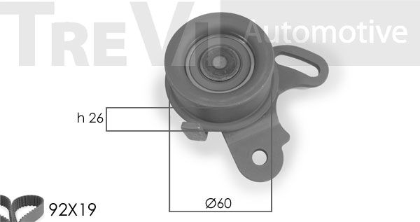 TREVI AUTOMOTIVE Hammasrihma komplekt KD1032